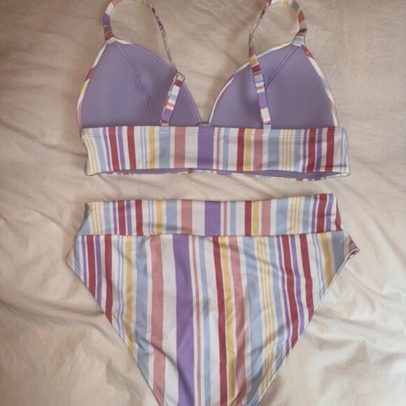 Adore Me Nina Contour Sun-Soaked Stripe Bikini Set, XL **NWT** - Picture 4 of 10